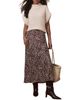 Mint Velvet Mint Velvet Women's Animal Print Satin Midi Slip Skirt - 2