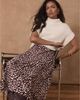 Mint Velvet Mint Velvet Women's Animal Print Satin Midi Slip Skirt - 4