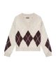 Mint Velvet Mint Velvet Women's Argyle Knit Jumper Pullover Sweater with Long Sleeve and V-Neck - 5