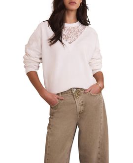 Mint Velvet Mint Velvet Women's Broderie Detail Sweatshirt