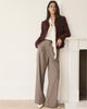 Mint Velvet Mint Velvet Women's Checked Contrast Waist Wide Leg Trousers - 4