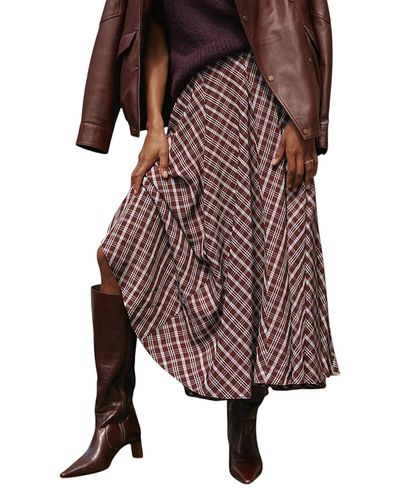 Mint Velvet Mint Velvet Women's Checked Midi Skirt