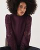 Mint Velvet Mint Velvet Women's Cotton Blend Lace Sleeve Sweatshirt - 4