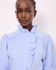 Mint Velvet Mint Velvet Women's Cotton Chambray Ruffle Blouse - 3