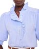 Mint Velvet Mint Velvet Women's Cotton Chambray Ruffle Blouse - 5