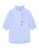 Mint Velvet Mint Velvet Women's Cotton Chambray Ruffle Blouse - 6
