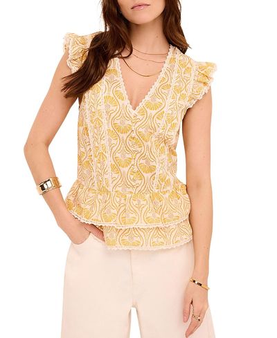 Mint Velvet Mint Velvet Women's Cotton Floral Print Top