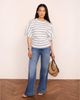 Mint Velvet Mint Velvet Women's Cotton Stripe Batwing T-Shirt - 2