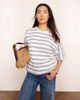 Mint Velvet Mint Velvet Women's Cotton Stripe Batwing T-Shirt - 3
