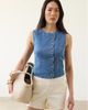 Mint Velvet Mint Velvet Women's Denim Scallop Detail Waistcoat - 2