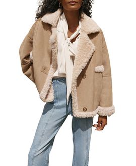 Mint Velvet Mint Velvet Women's Faux Fur Lined Reversible Jacket