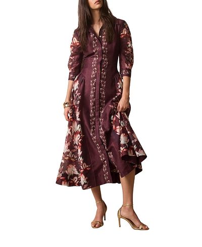 Mint Velvet Mint Velvet Women's Floral Midi Shirt Dress