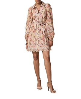 Mint Velvet Mint Velvet Women's Floral Print Scallop Hem Mini Dress