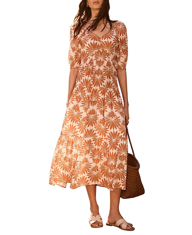 Mint Velvet Mint Velvet Women's Floral V-neck Printed Midi Dress