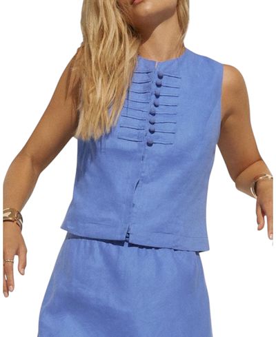 Mint Velvet Mint Velvet Women's Linen Military Detail Top