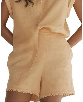 Mint Velvet Mint Velvet Women's Linen Scallop Hem Shorts