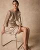 Mint Velvet Mint Velvet Women's Metallic Ruffle Hem Mini Dress - 3