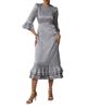 Mint Velvet Mint Velvet Women's Metallic Ruffle Sleeve Midi Dress - 1