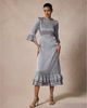 Mint Velvet Mint Velvet Women's Metallic Ruffle Sleeve Midi Dress - 2