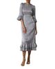 Mint Velvet Mint Velvet Women's Metallic Ruffle Sleeve Midi Dress - 4