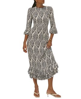 knee length dresses for ladies Charleston Ruffle Velvet Midi Dress Black / S by Sugarlips