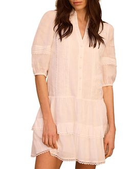 Mint Velvet Mint Velvet Women's Ramie Ruffle Mini Dress