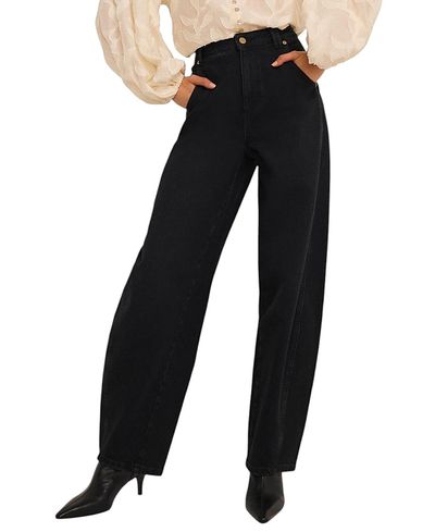 Mint Velvet Mint Velvet Women's Relaxed Ultimate Barrel Jeans in Black Wash