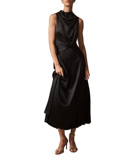 Mint Velvet Mint Velvet Women's Satin Cowl Neck Midi Dress