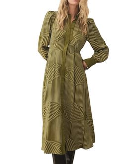 Mint Velvet Mint Velvet Women's Satin Printed Midi Shirt Dress