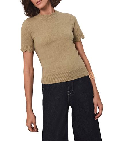 Mint Velvet Mint Velvet Women's Scallop Trim Knit Top