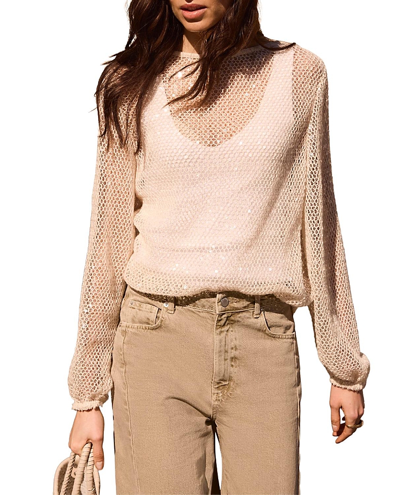Mint Velvet Mint Velvet Women's Sequin Layered Balloon Top