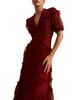 Mint Velvet Mint Velvet Women's Short Sleeve Tulle Ruffle Maxi Dress - 4