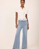 Mint Velvet Mint Velvet Women's Stretch Denim Wide Leg Travel Jeans in Blue Wash - 5