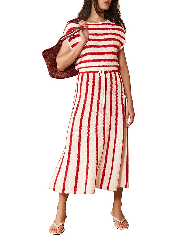 Mint Velvet Mint Velvet Women's Striped Knit Midi Dress