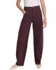 Mint Velvet Mint Velvet Women's Ultimate Full-Length Tapered Leg Barrel Jeans in Burgundy - 1