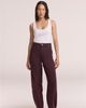Mint Velvet Mint Velvet Women's Ultimate Full-Length Tapered Leg Barrel Jeans in Burgundy - 2