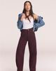Mint Velvet Mint Velvet Women's Ultimate Full-Length Tapered Leg Barrel Jeans in Burgundy - 3