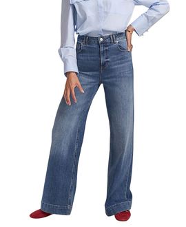 Mint Velvet Mint Velvet Women's Ultimate Wide Leg Jeans in Blue Wash