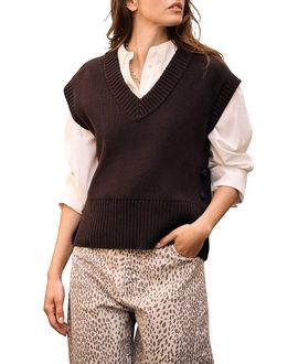 Mint Velvet Mint Velvet Women's V Neck Tabard Sleeveless Vest Sweater