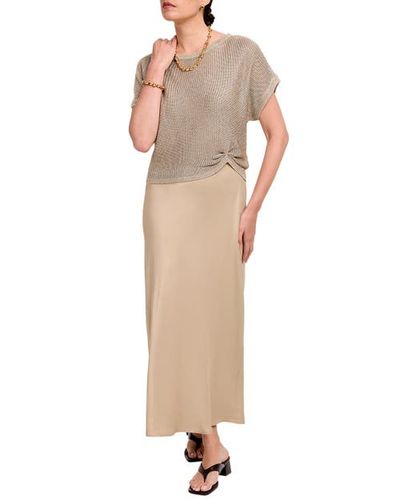 MINT VELVET MINT VELVET Woven Mix Metallic Dress