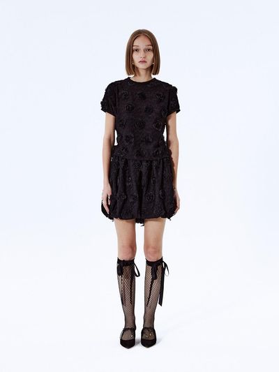 minuta Rose Balloon Shorts_Black