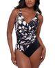 Miraclesuit Miraclesuit Monochroma Oceanus Draped One Piece Swimsuit - 1
