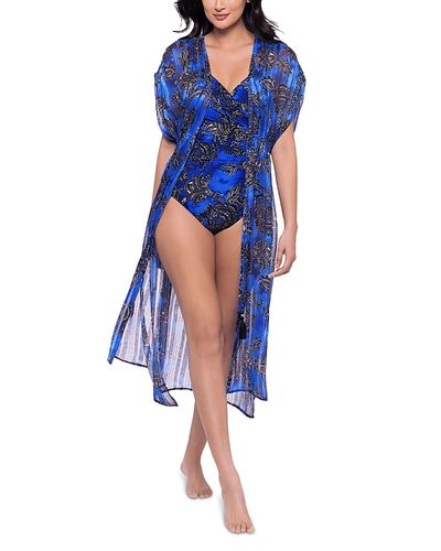 Miraclesuit Miraclesuit Obsidian Flora Kimono Swim Cover-Up