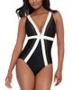 Miraclesuit Miraclesuit Spectra Trilogy Striped One Piece Swimsuit - 1