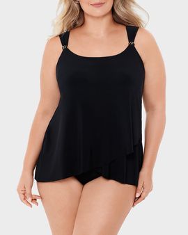 Miraclesuit Plus Size Dazzle Underwire Tankini Top
