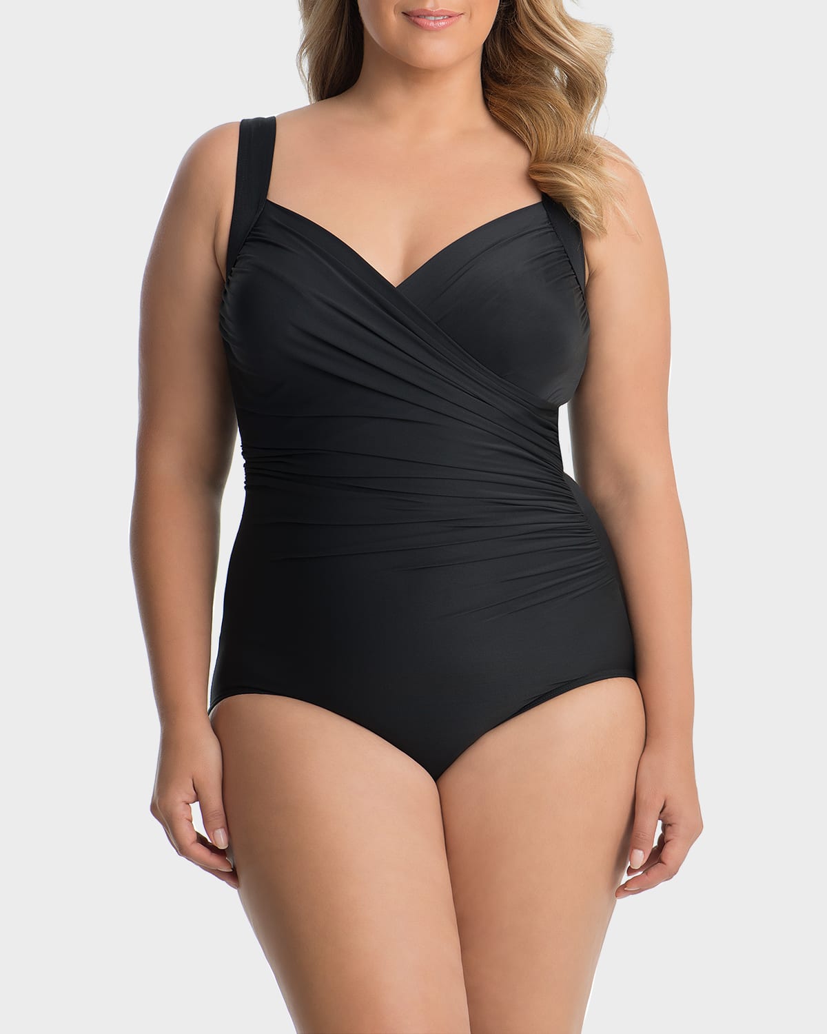 Miraclesuit Plus Size Sanibel Draped One-Piece Swimsuit