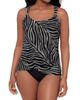 Miraclesuit Swim Women's Zirconic Dazzle Zebra-Print Tankini Top - 2
