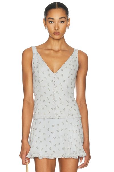 Mirror Palais Mirror Palais Blueberry Buttercream Vest Top