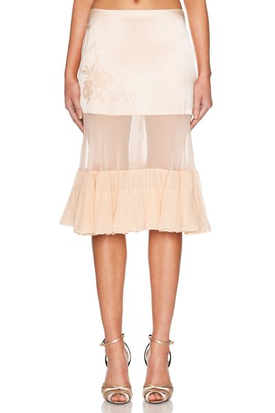 Mirror Palais Mirror Palais Matte Silk Chiffon Crinoline Skirt