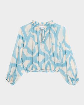 MISA Los Angeles Alene Ruffled High-Neck Top